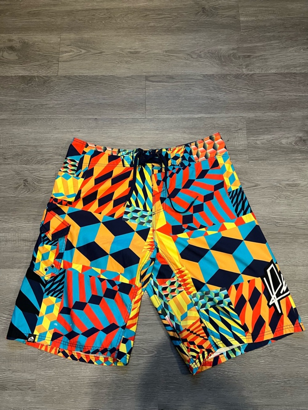 Reef Men’s Board Shorts - Multicolor Red, Yellow, Blue, Black